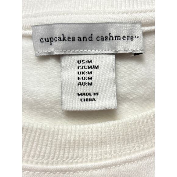 Cupcakes and Cashmere XOXO Cream Sweatshirt Cozy Casual Pullover S - Picture 5 of 6